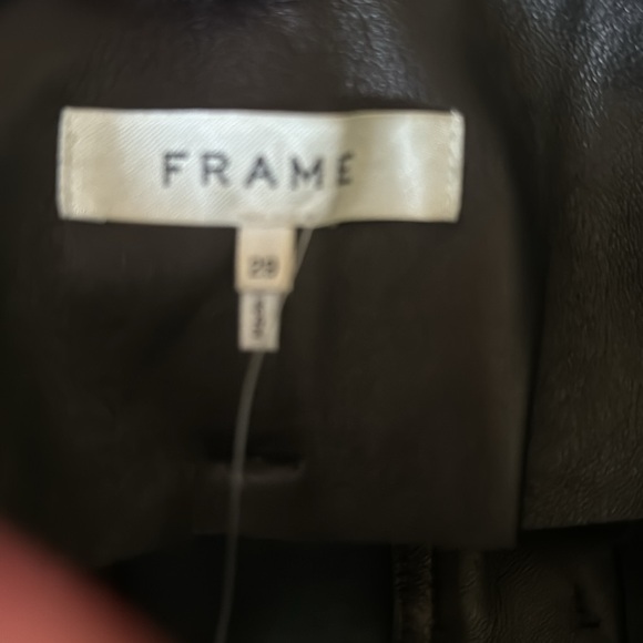 HOST PIC FRAME PANELED SUEDE/LEATHER SKINNY PANTS W/WIDE LEATHER GROMMET BELT 29 - Picture 9 of 9